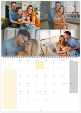 Nástenný plánovací fotokalendar - Jemná jednoduchosť