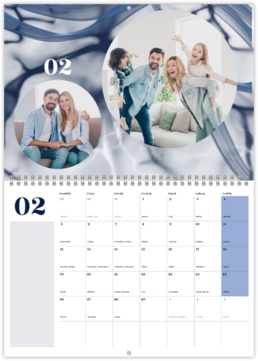 Nástenný plánovací fotokalendar - Blue Elements