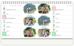 Stolní fotokalendář s vlastními jmény - Škvrny