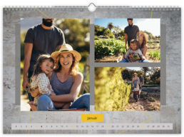 Fotokalendár exkluzív nástenný mesačný na šírku - Concrete