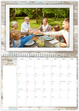 Nástenný plánovací fotokalendar - Dosky