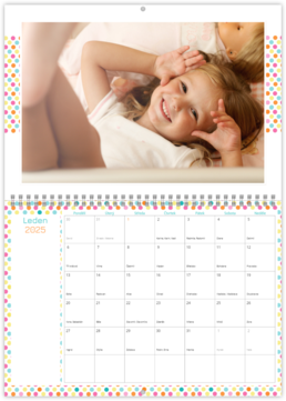 Nástenný plánovací fotokalendar - Bodky