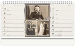 Stolní fotokalendář s vlastními jmény - Rodinná kronika