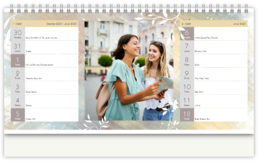 Stolní fotokalendář s vlastními jmény - Farebná textúra