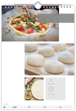 Fotokalendar nástenný mesačný na výšku z fotiek - Moderná kuchárka