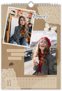 Fotokalendar nástenný mesačný na výšku z fotiek - Scrapbook