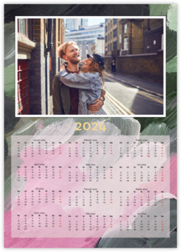 ročný fotokalendár ako plagát - Green paint