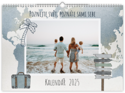 Fotokalendár nástenný mesačný na šírku - Travel