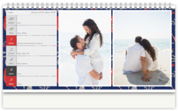 Stolní fotokalendář s vlastními jmény - Modročervený jar