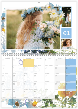 Nástenný plánovací fotokalendar - Kvet