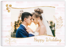 Fotokniha na šírku s pevnou väzbou a kvalitným papierom - Wedding Pink