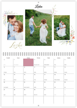 Nástenný plánovací fotokalendar - Minimalist meadow