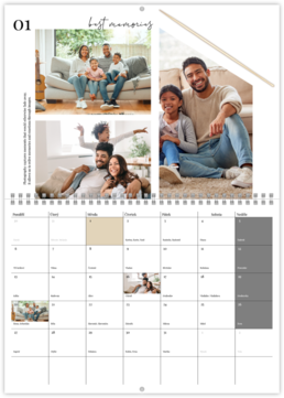 Nástenný plánovací fotokalendar - Family Home