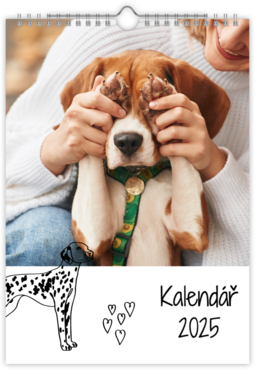 Fotokalendar nástenný mesačný na výšku z fotiek - Dog