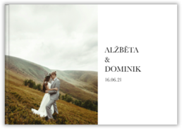 Fotokniha na šírku s pevnou väzbou a kvalitným papierom - Minimalist wedding