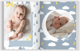 Fotokniha s pevnou väzbou - originálny darček! - Modrý baby