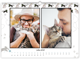 Fotokalendár exkluzív nástenný mesačný na šírku - Mačky