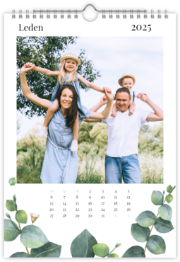 Fotokalendar nástenný mesačný na výšku z fotiek - Eukalyptus